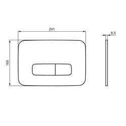 Plaque de commande R0124JG Oleas P3 Chrome mat