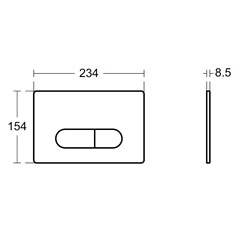 Plaque de commande R0116AA Oleas P1 Chrome