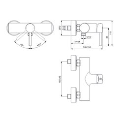 Mitigeur douche BC200AA Ceraline chrome