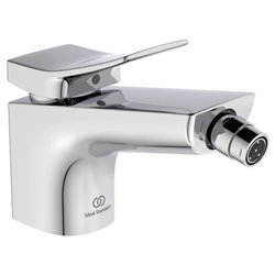 Mitigeur bidet monotrou BC760AA Check chrome, avec tirette et vidage bonde métal
