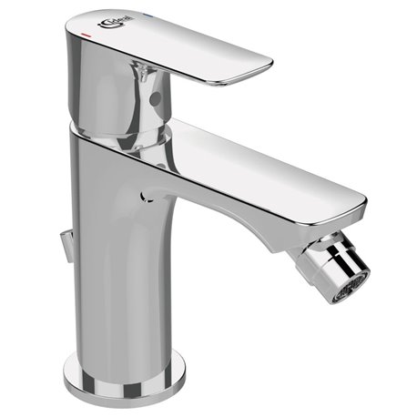 Mitigeur bidet monotrou A7030AA Connect Air chrome, avec tirette et vidage bonde métal