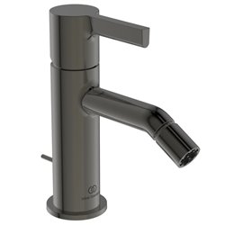 Mitigeur bidet monotrou BC784A5 Joy gris magnétique, avec tirette et vidage bonde métal