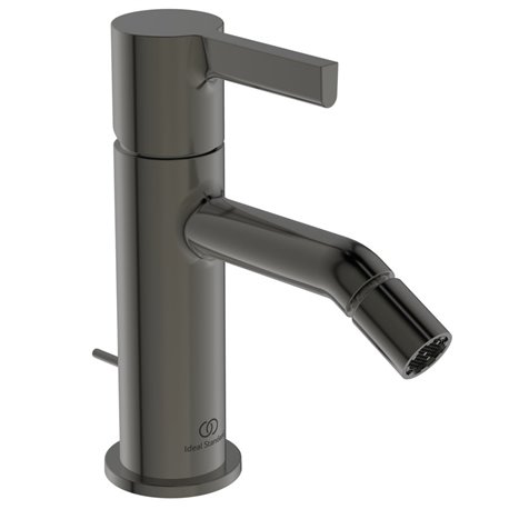 Mitigeur bidet monotrou BC784A5 Joy gris magnétique, avec tirette et vidage bonde métal