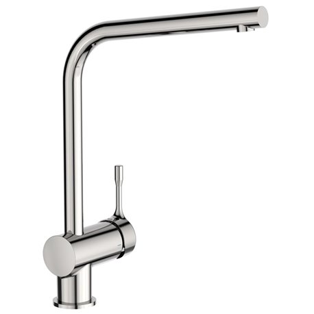 Mitigeur évier monotrou BC174AA Ceralook chrome, bec L tube orientable, H 348 mm
