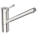 Mitigeur évier monotrou BC295AA Ceralook chrome, bec tube orientable, H 210 mm