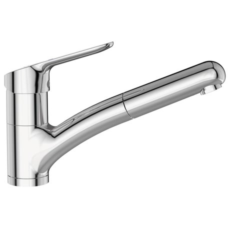 Mitigeur évier monotrou D0596AA Okyris bec orientable avec douchette, H 164 mm