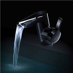 Mitigeur lavabo monotrou B8630AA Waterfall vidage bonde polypropylène