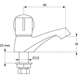 Robinet simple D1625AA Ulysse tête 1/2 à clapet guidé