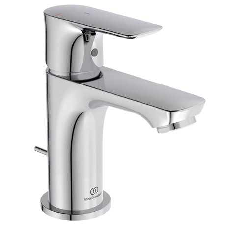 Mitigeur lavabo monotrou A7017AA Piccolo Connect Air chrome, tirette et vidage bonde métal
