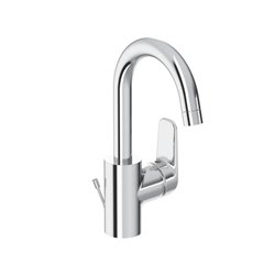 Mitigeur lavabo monotrou D0572AA Okyris avec tirette et bonde polypropylène