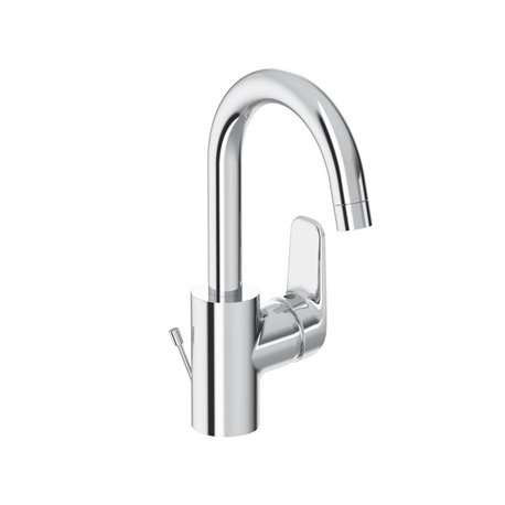 Mitigeur lavabo monotrou D0572AA Okyris avec tirette et bonde polypropylène