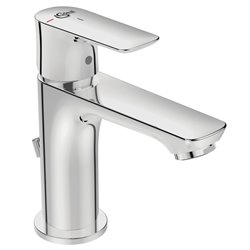 Mitigeur lavabo monotrou A7008AA Connect Air chrome, tirette et vidage bonde métal