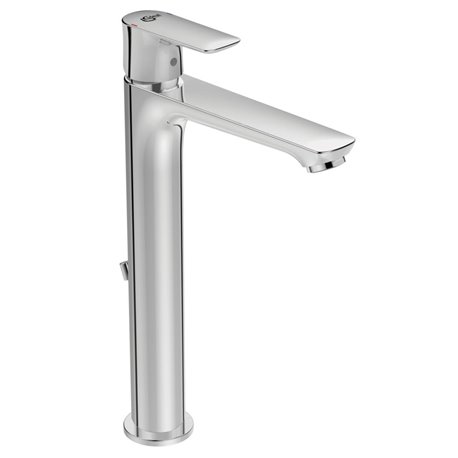 Mitigeur lavabo monotrou A7026AA Connect Air réhaussé tirette et vidage bonde métal