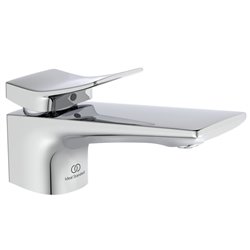 Mitigeur lavabo monotrou BC753AA Check chrome, tirette et vidage bonde métal