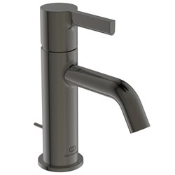 Mitigeur lavabo monotrou BC775A5 Joy gris magnétique, tirette et vidage bonde métal