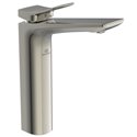 Mitigeur lavabo monotrou BC758GN Check réhaussé, gris orage, sans tirette ni vidage