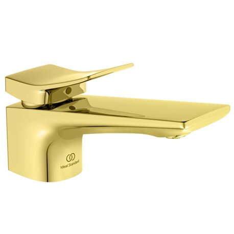 Mitigeur lavabo monotrou BC753A2 Check or brossé, tirette et vidage bonde métal