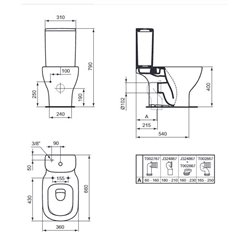 Pack WC T033601 Tesi 66x36 cm