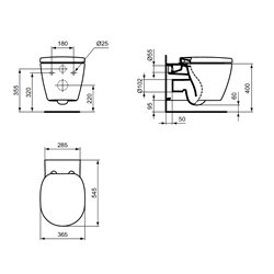 WC suspendu E047901 Connect 54x36,5 cm