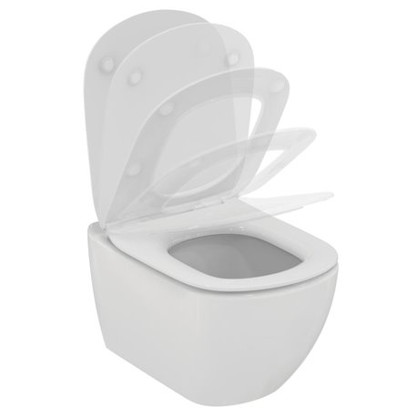 WC suspendu T354601 Tesi 53,5x36,5 cm abattant ultra-fin frein de chute