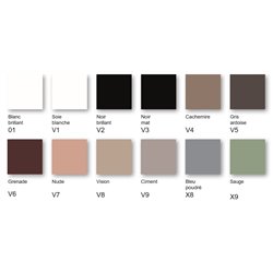 Vasque Ipalyss E2077V5 Gris Ardoise 55x38 cm avec trop plein et avec plage de robinetterie