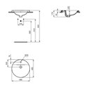 Vasque Connect E504201 Ø48 cm à encastrer par-dessus