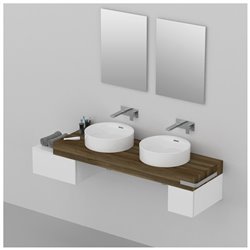 Vasque Strada II T296101 45x45 cm avec trop-plein et sans plage de robinetterie