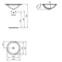 Vasque Connect E505401 Ø48 cm à encastrer par-dessous