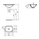 Vasque Connect E504601 48x35 cm à encastrer par-dessous