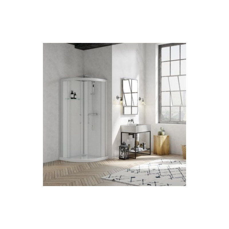 Cabine de douche Brooklyn R90 CA270GTNE Kinedo Quart de rond
