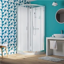 Eden R90 CA824 Porte pivotante Receveur 18cm 90x90cm