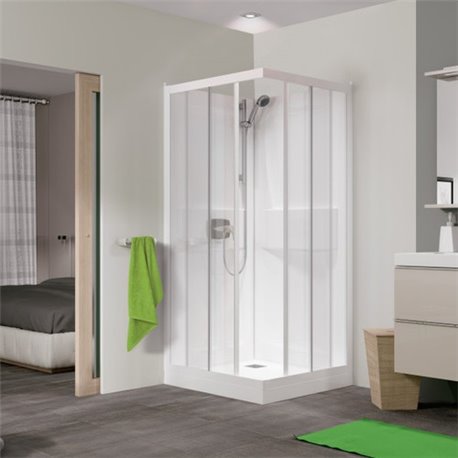 Kineprime C angle CA530TTN 80x80cm Verre transparent Thermostatique Porte coulissante