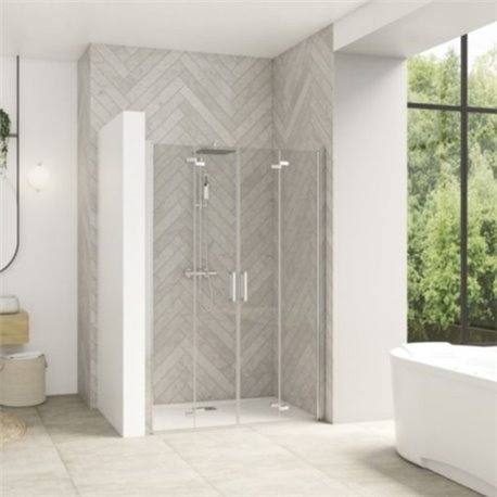 Smart Design S XXL sans seuil PA90103CTNE 140cm Chromé Verre transparent Smart Design S XXL sans seuil PA90103CTNE 140cm Chromé Verre transparent