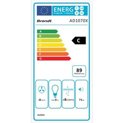 Hotte décorative AD1070X murale 807 m3/h