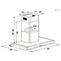 Hotte décorative BHB6902X murale 606 m3/h