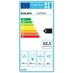 Hotte décorative GHP645IX murale 500 m3/h