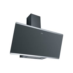 Hotte Evo Plus 470070 murale verre noir / bandes inox 90 cm 720 m3/h