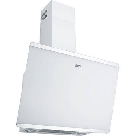 Hotte Evo Plus 470063 murale verre blanc / bandes inox 60 cm 720 m3/h