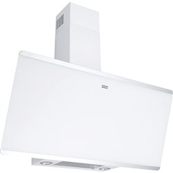Hotte Evo Plus 470025 murale verre blanc / bandes inox 90 cm 720 m3/h
