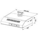 Hotte FTT 6322 571951 visière, inox - 60 cm 380 m3/h