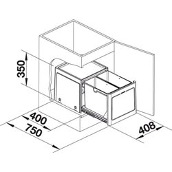 Botton Pro 45/2 517468 2 bacs 26 Litres Automatique