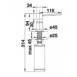 Distributeur de savon Lato, 525808 Chromé 300 ml