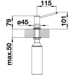 Distributeur de savon Livia, 521291 chromé 500 ml