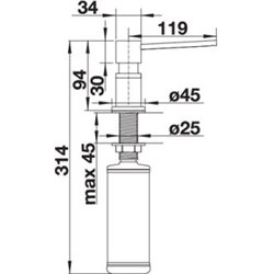 Distributeur de savon Lato, 525815 Café 300 ml