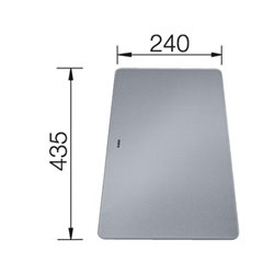Planche à Decouper En Verre P/Underline 227697 Underline gris 240x435x20 mm