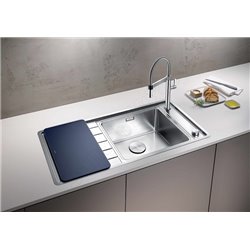 Planche à Decouper En Verre Bleu Nuit Velour Mat P/Andano Xl 232846 Noir 495x280 mm