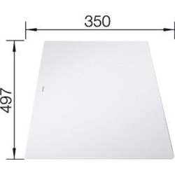 Planche en verre Axia III 234045 Axia III blanc 497x350 mm