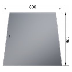 Planche à Decouper En Verre P/Divon Ii 230970 Divon Inox 400x470x40 mm