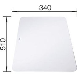 Planche en verre AXIS III 234047 Axis III Blanc 510x340 mm