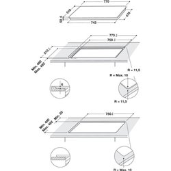 Table induction WLB2977NE induction commandes sensitives